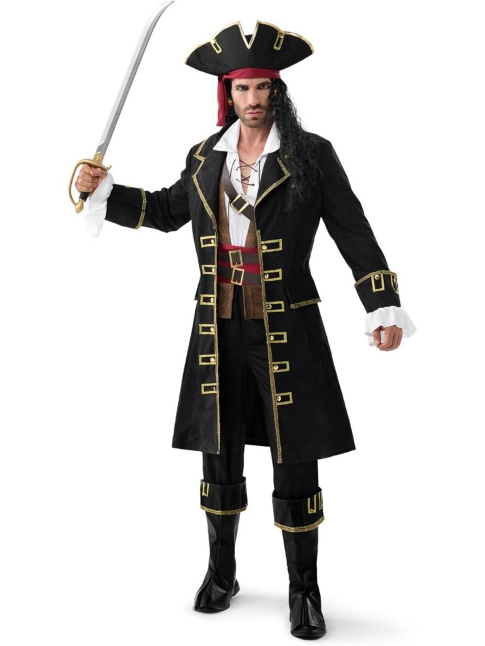 Deluxe Pirate Captain Costume for Men | Spooktacular Halloween Outfit for